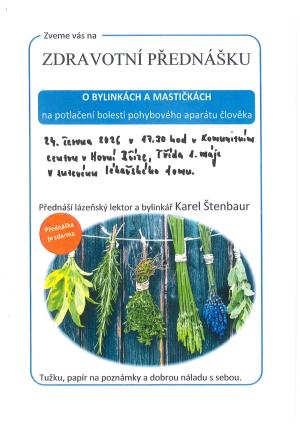 Přednáška o bylinkách a mastičkách